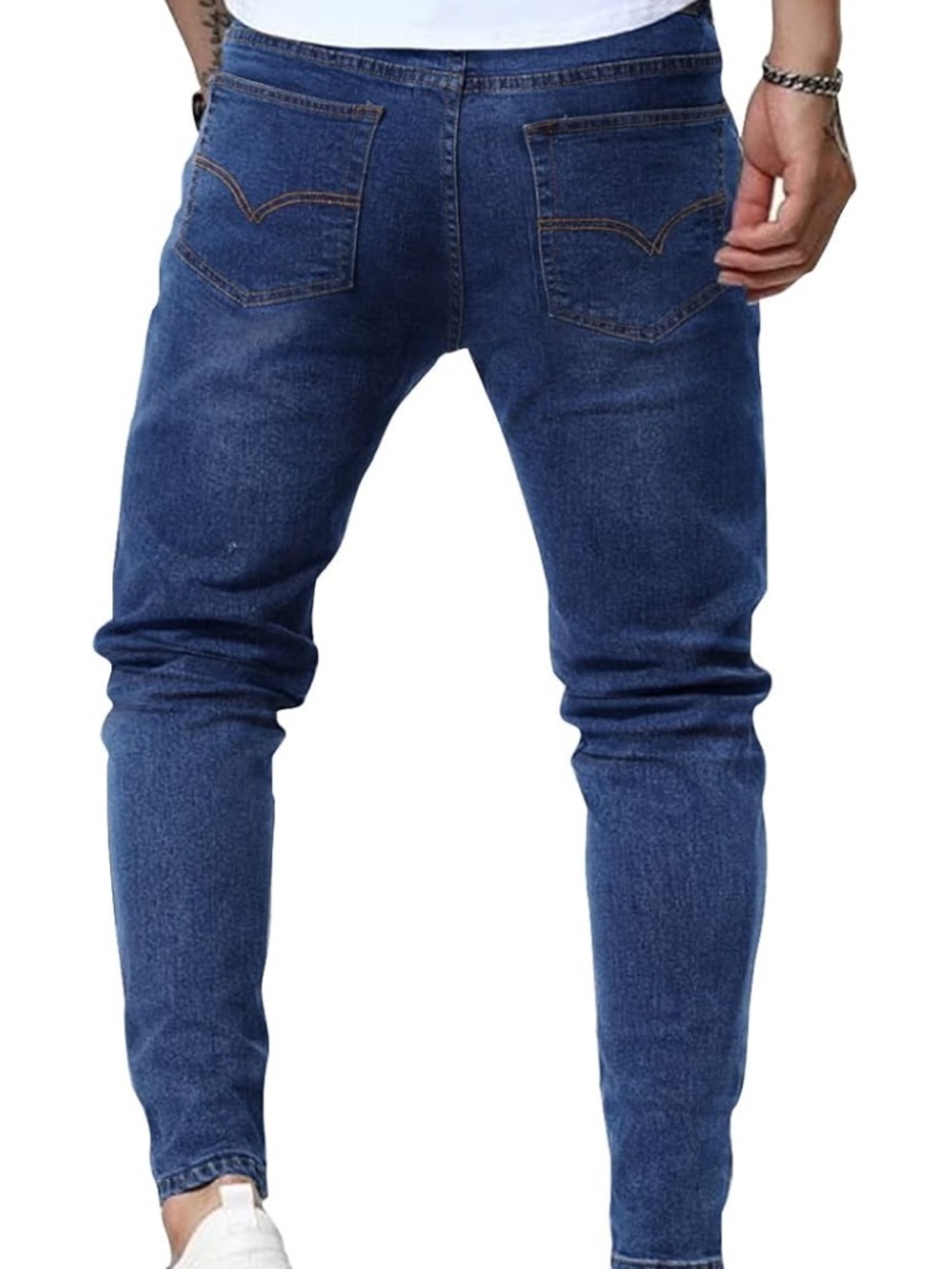 Rise Skinny NWOT Cowboy Blue Denim Skinny Jeans, Sz 32 - Picture 2 of 7